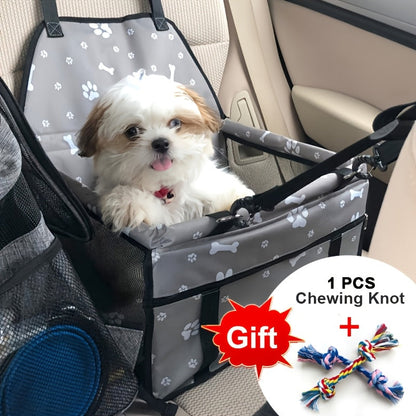 Dog Car Booster Seat & Travel Carrier for Small Dogs and Cats – Foldable Oxford Breathable Pet Carrier with Safety Leash, Adjustable Straps & Elevated Window View, Large 16x13x9.5 Inch