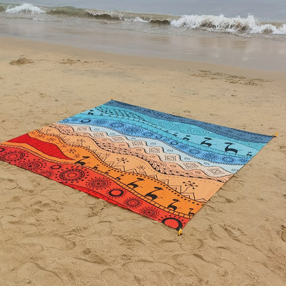 Sandproof Beach Blanket Oversized Up to 108x120 Inches – Quick Dry Lightweight Sand Free Mat for Beach Camping Picnic Travel, 8 Styles, Fits 2-10 Adults