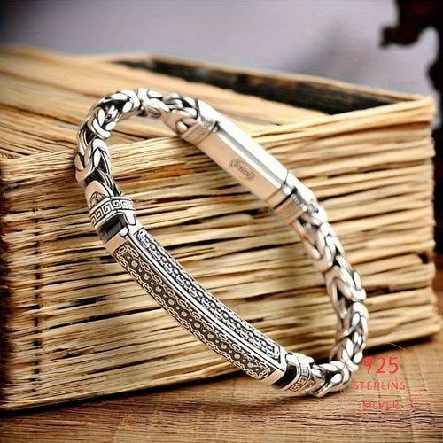 S925 Sterling Silver Modern Light Luxury Bracelet for Women – Minimalist Elegant Hypoallergenic Silver Chain Bracelet for Daily Wear Celebrations Valentine's Day Anniversary Gift