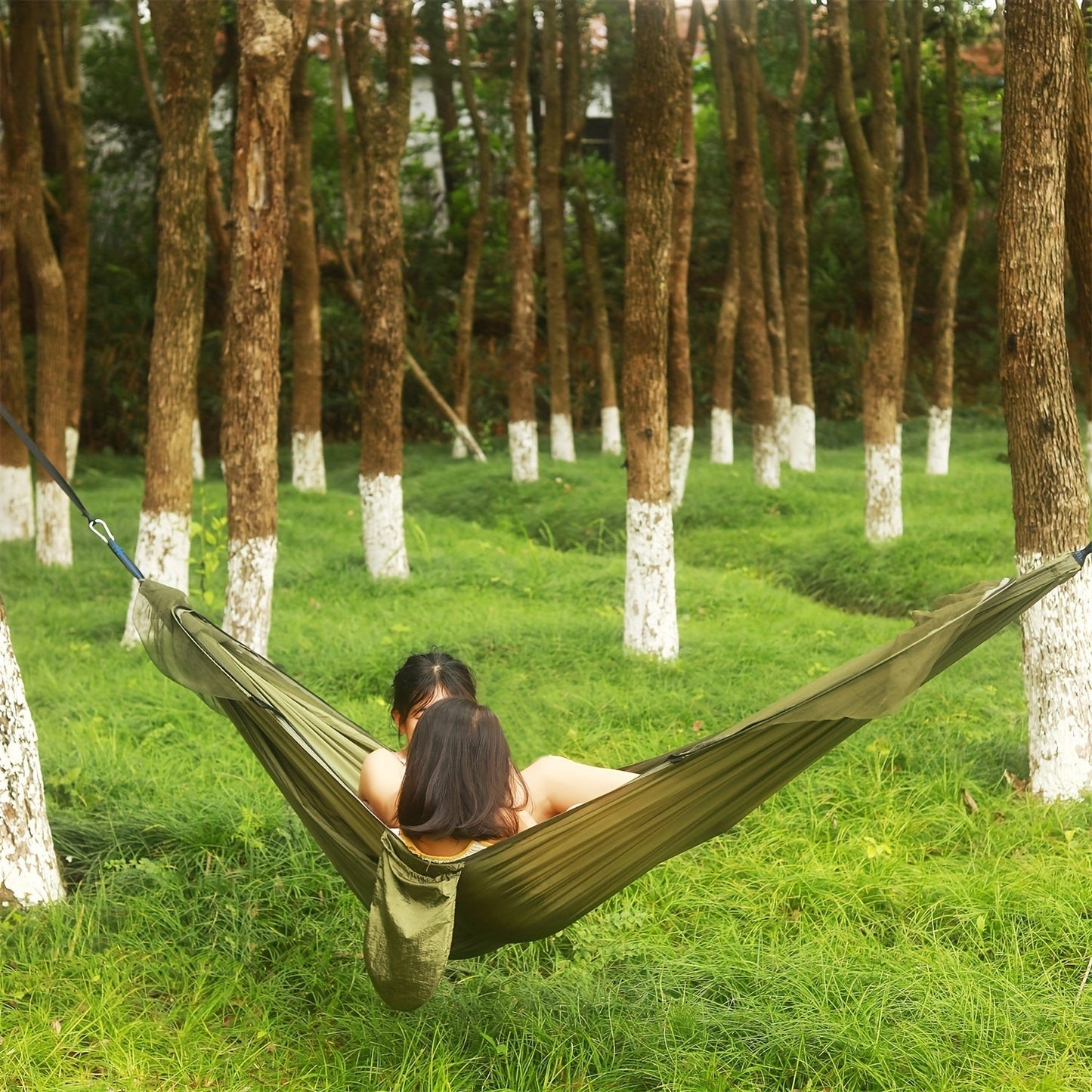 3-in-1 Double Camping Hammock with Mosquito Net and Sun Shade – Lightweight Portable Durable, Ideal for Camping Hiking Backpacking Picnicking Parks, 7 Color Options