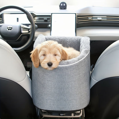 Dog Car Seat Booster for Small & Medium Pets – Portable Pet Travel Bag with Secure Buckle Closure, Elevated View, Polyester Construction for Dogs & Cats in Car