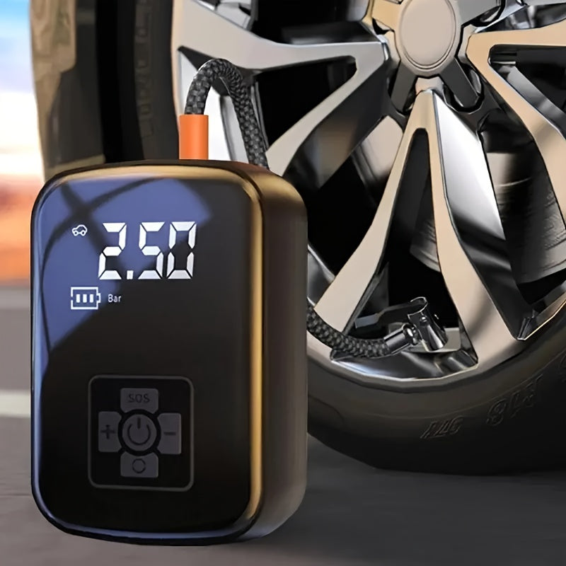 Portable Cordless Tire Inflator 150PSI Digital Display USB-C Rechargeable 4000mAh for Car Motorcycle Bike Ball