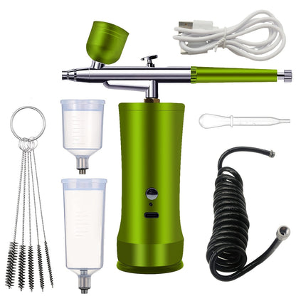 Cordless Airbrush Kit with Compressor Rechargeable 0.3mm Nozzle 3-Speed Pressure – Portable Airbrush Set for Makeup, Nail Art, Cake Decorating, Model Painting & Body Art