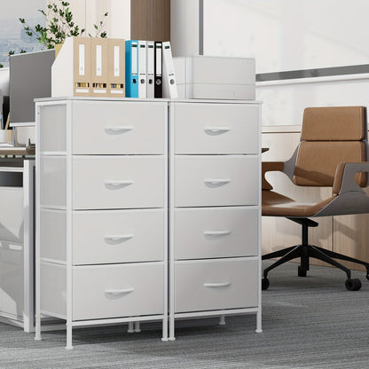 Drawer Cabinet with Metal Frame & Hardwood Top – Home Office Storage Organizer, 2 to 10 Drawers, Assembly Required – White, Grey, Black, Rustic Brown – Bedroom, Living Room & Office Filing Cabinet