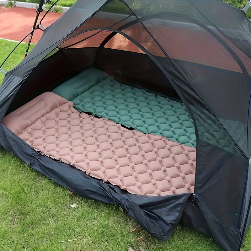 Inflatable Camping Sleeping Pad - Ultralight Mattress with Pillow & Built-In Foot Pump, Compact Portable Mat for Backpacking, Hiking, Car Travel, Beach & Tent Camping, Multiple Colors