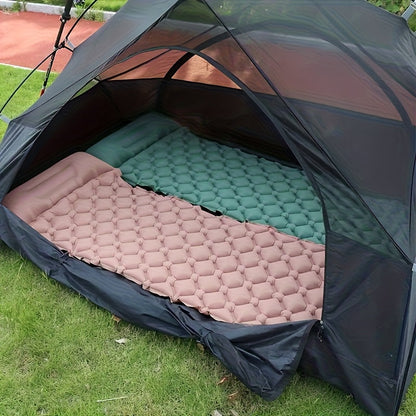 Inflatable Camping Sleeping Pad - Ultralight Mattress with Pillow & Built-In Foot Pump, Compact Portable Mat for Backpacking, Hiking, Car Travel, Beach & Tent Camping, Multiple Colors