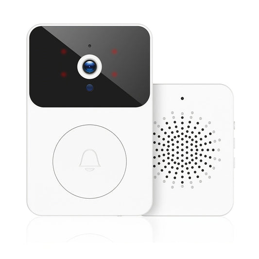 Wireless Video Doorbell Camera with HD Night Vision, Motion Alerts & Two-Way Audio – Smart WiFi Doorbell, Remote Mobile View, Voice Changer, Rechargeable Battery, 2.4GHz, Home Security