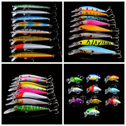 Fishing Lure Set 5pcs – Bionic Minnow Hard Bait, Realistic Swimming Action, Saltwater & Freshwater, Random Mixed Color Artificial Lures