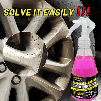 Wheel Cleaner & Iron Remover Spray 6.76oz – Brake Dust Remover, Restores Shine, Rust & Corrosion Protection, Safe for Alloy Chrome Painted Steel Wheels, Easy Trigger Spray Car Detailing