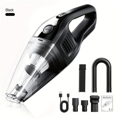 Cordless Handheld Vacuum Cleaner 5000Pa Strong Suction USB Rechargeable Portable Wireless Vacuum for Car Interior, Home, Office & Pet Hair – 40dB Low Noise, 2000mAh Battery, One-Click Dust Empty