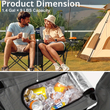 Folding Outdoor Fishing Chair with Sun Umbrella Iron Alloy Frame Oxford Fabric 187 Lb Capacity Portable Beach Patio Camping Chair with Storage Bag Red Black Grey Blue Coconut Pineapple Pattern