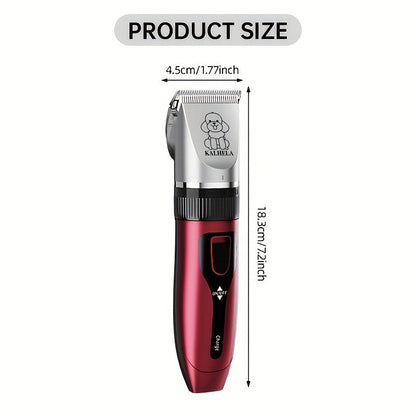 Rechargeable Cordless Pet Grooming Clippers with LED Display - Professional Wireless Dog Hair Trimmer, Detachable Blades, 4 Comb Guides, Low Noise 36V USB Charging, for Dogs Cats Small Animals