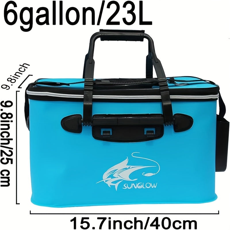 Collapsible Fish Bucket – Portable EVA Live Fish Holder & Bait Bucket for Fishing, Foldable Fish Safety Container for Outdoor Camping, Freshwater & Saltwater Fishing