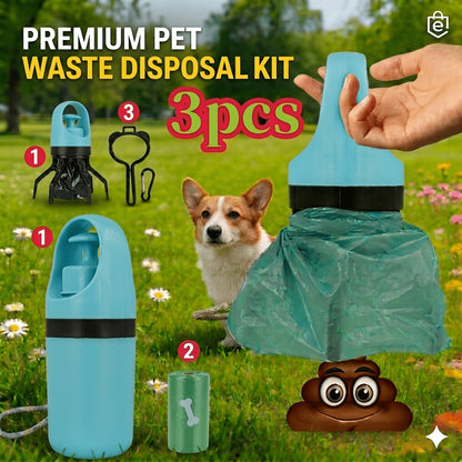Dog Poop Scooper with Drawstring Bag – Portable EVA Pet Waste Picker, Scoop & Dispense, Lightweight Sanitary Outdoor Pooper Scooper for Dogs, No Battery, Easy Carry