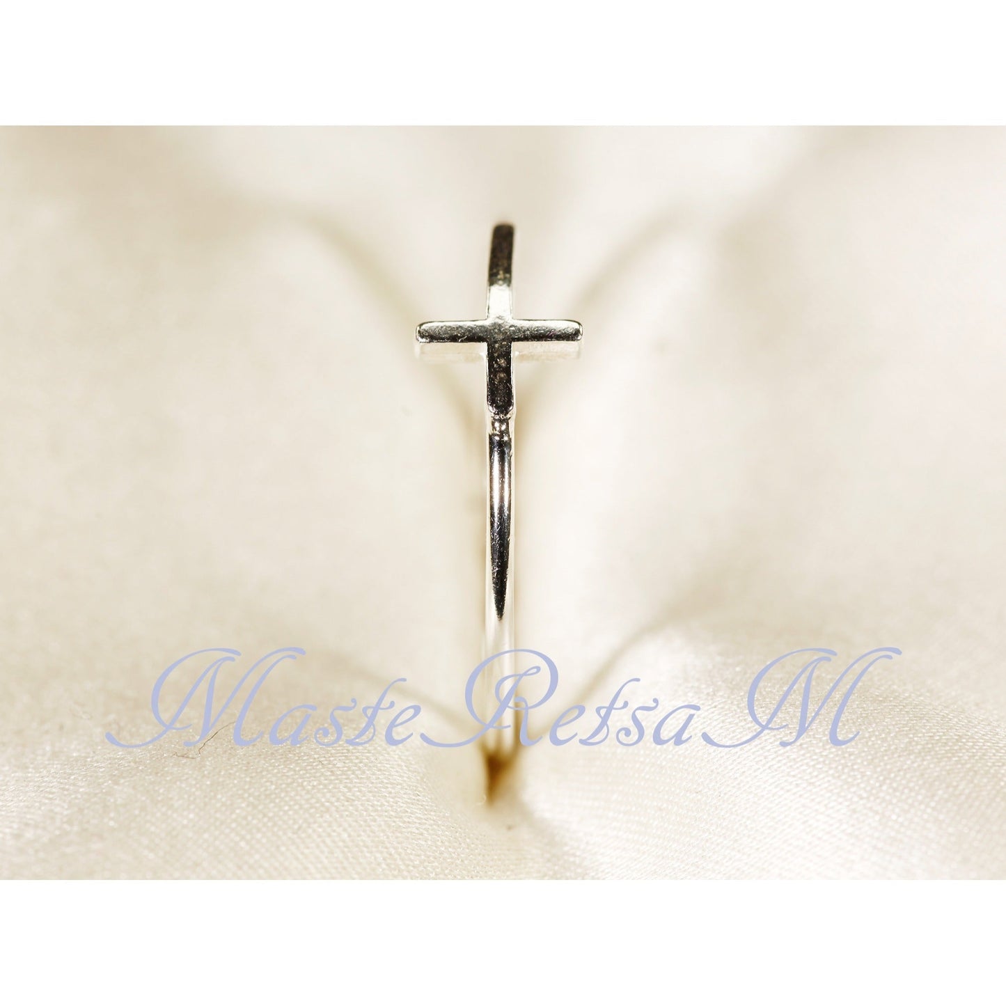 Handmade 925 Sterling Silver Cross Ring Christian Faith Jewelry US Standard Sizes Artisan Crafted Thin Band Daily Wear Religious Gift