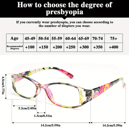 9-Pack Floral Square Frame Fashion Reading Glasses – Unisex Hollow Design, Wide Temple, Classic Color Mix, Strengths +1.0 to +4.0, Bulk Multi-Pack Readers for Women & Men