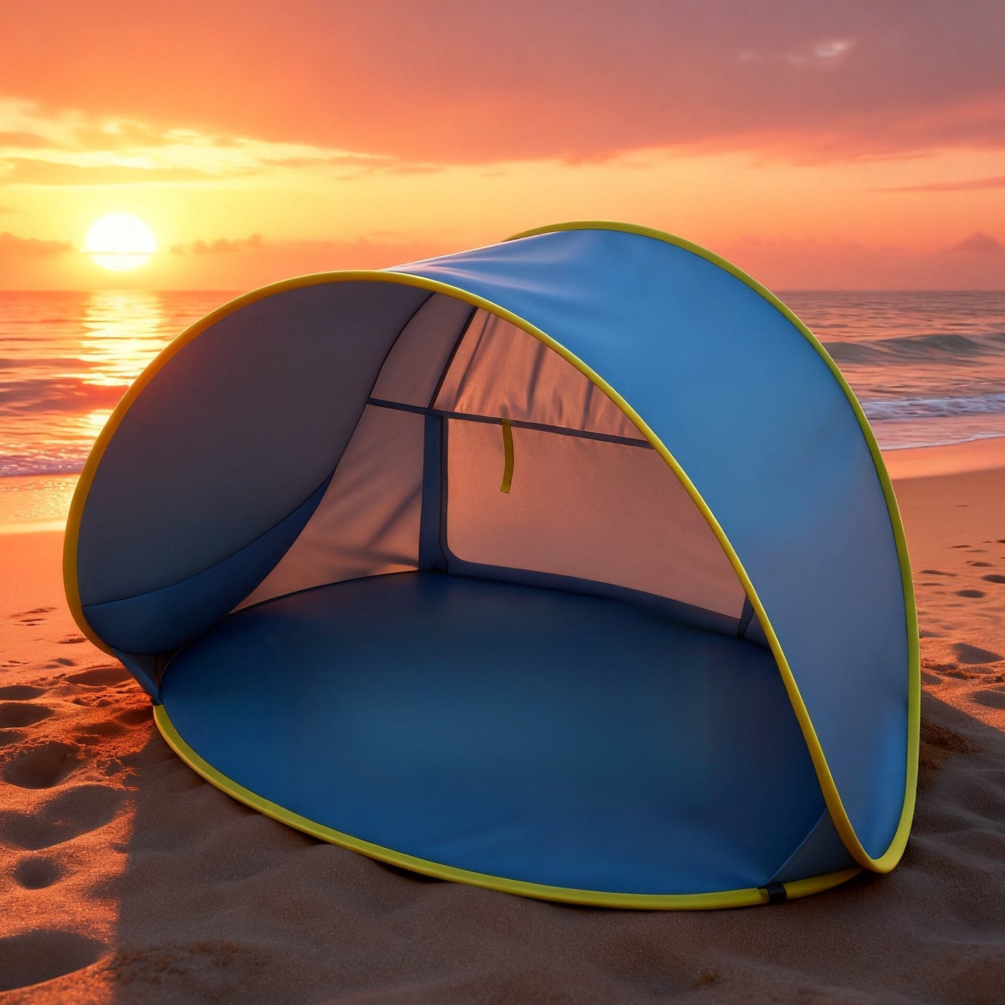 Pop Up Beach Sun Shade Tent Portable – Quick Setup UV Protection Sun Shelter Lightweight Under 50g/m² for Beach Hiking Camping Family Outdoor Travel Sun Umbrella Canopy