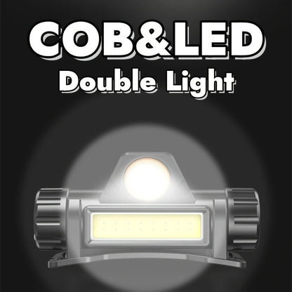 Rechargeable COB LED Headlamp 4-Pack – Super Bright USB Rechargeable Headlight with Magnetic Base, Long Range & COB Modes, Adjustable Hard Hat Clip, 500mAh Battery for Camping, Hiking, Fishing & Work