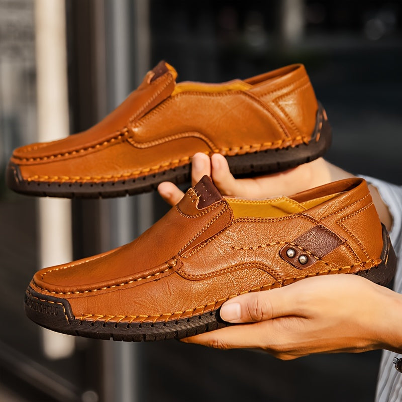 Men's Slip-On Loafers – Lightweight Breathable Casual Shoes for Driving Walking Daily Wear, Comfortable Non-Slip Sole, Easy On Off Design, Perfect for Men Who Value Style & Comfort