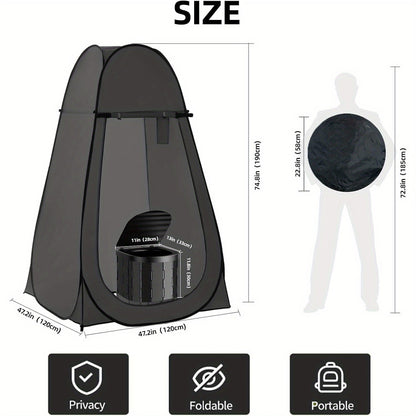 Portable Camping Toilet & Privacy Tent – Pop Up Potty Tent for Adults with 12 Toilet Bags, Ground Stakes, Windproof Ropes & Moisture Mat, Foldable Outdoor Toilet for Camping Travel Hiking