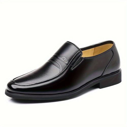 Men's Oxford Dress Shoes Formal Slip-On Business Loafers High Quality Fashion Leather Look Footwear for Men Extra Large Sizes US 7-13 Black