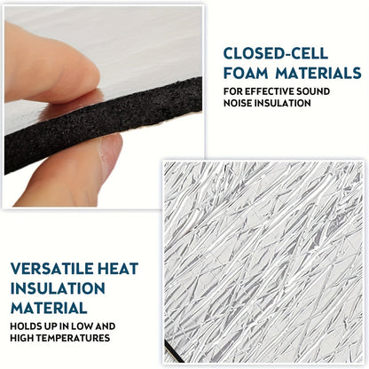 Car Sound Deadening Material 60"x40" 275Mil (7mm) – Butyl Rubber Heat & Sound Deadener Mat with Strong Adhesive for Car Doors Hood Trunk Floor Firewall, Universal Fit