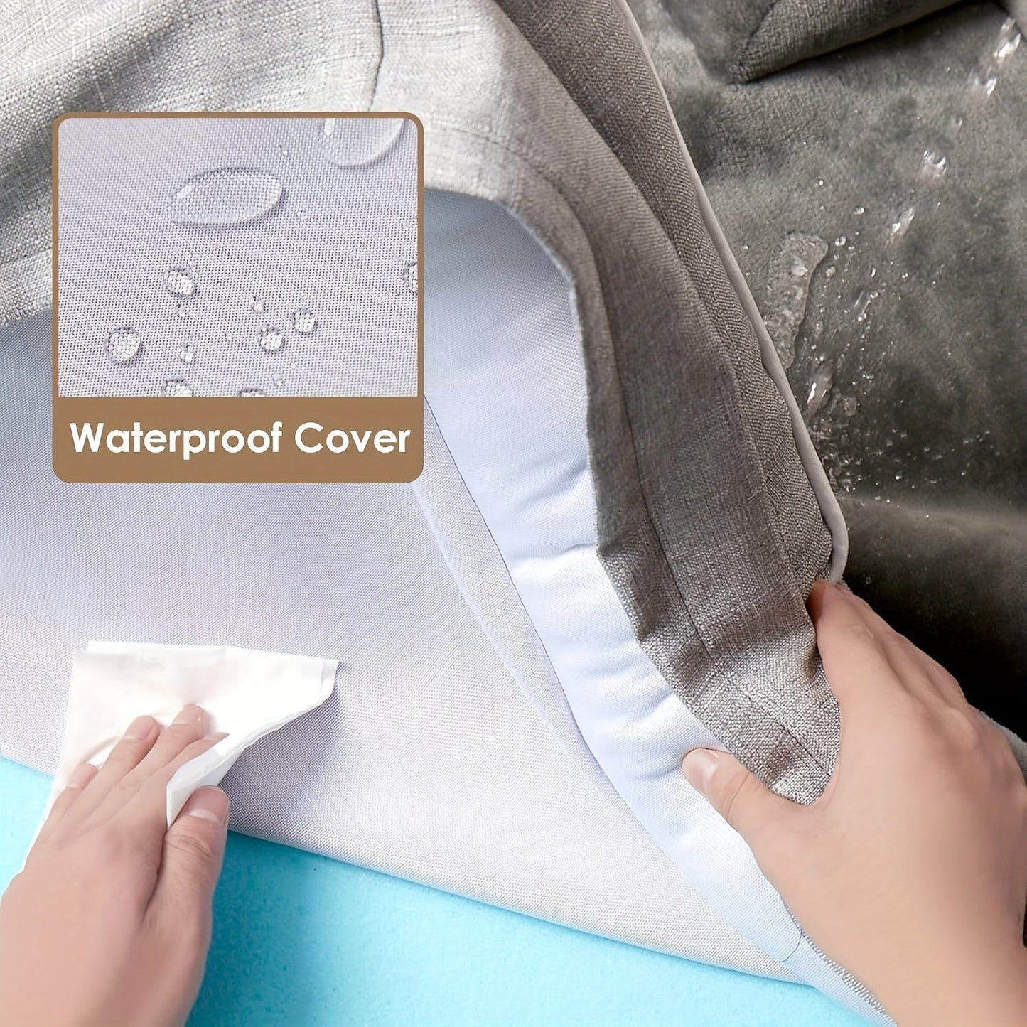 Dog Bed for Large & Extra Large Dogs – Washable Sofa Style Pet Bed with Removable Cover & Non-Skid Bottom, Comfortable Giant Dog Cat Couch, Grey, Multiple Sizes M-XXL