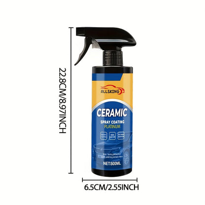 3-in-1 Nano Ceramic Coating Spray for Cars – Scratch-Resistant, High-Definition Glossy Finish, Long-Lasting Protective Layer for All Paint Types, Car, Truck & SUV Exterior Paint Protection