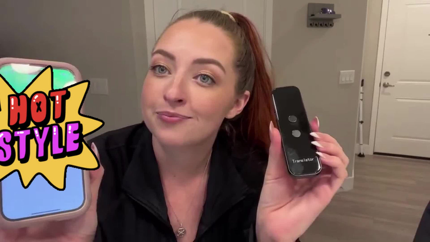 Portable Language Translator Device Two-Way Instant Voice Translation 137 Languages APP Connected High Accuracy Translator for Travel Business Learning with Headphones
