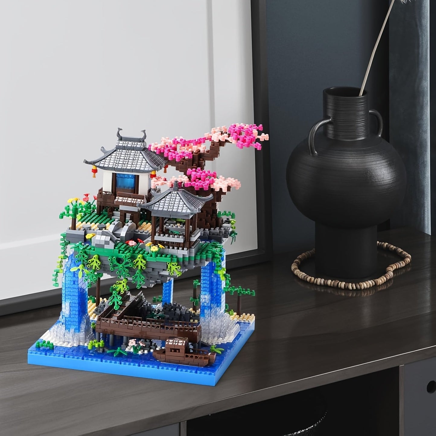 3320 Piece Micro Building Blocks Bonsai Tree Set Chinese Architecture Peach Blossom Cherry Blossom Collectible Model Kit for Adults Teens Home Decor Display Gift