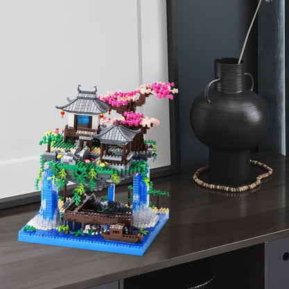 3320 Piece Micro Building Blocks Bonsai Tree Set Chinese Architecture Peach Blossom Cherry Blossom Collectible Model Kit for Adults Teens Home Decor Display Gift