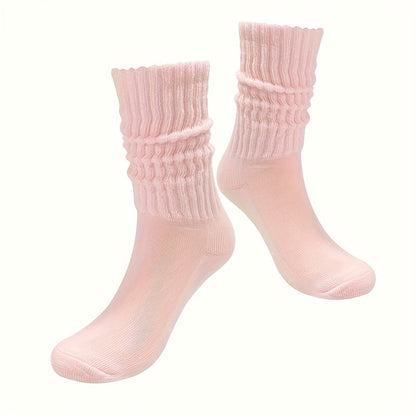 36 Pairs Women's High-Calf Socks, Breathable Quick-Dry Moisture-Wicking Polyester Socks with Soft Cushioned Sole, Pastel & Vibrant Colors for Casual Office Parties – All-Season Cute Sock Gift Set