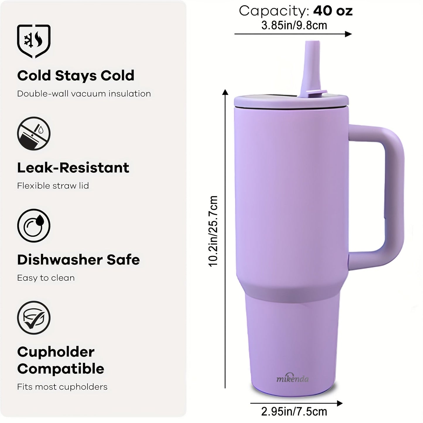 Stainless Steel Insulated Tumbler with Lid and Foldable Straw, Double Wall Vacuum Travel Cup Keeps Hot 12H Cold 24H, 6 Colors for Home Office Car & Travel – Christmas Birthday Gift