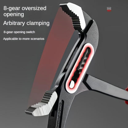 Heavy Duty Adjustable Water Pump Pliers Wrench 8" 10" 12" Large Opening Quick Adjustment for Pipeline Plumbing Bathroom Construction & Car Maintenance