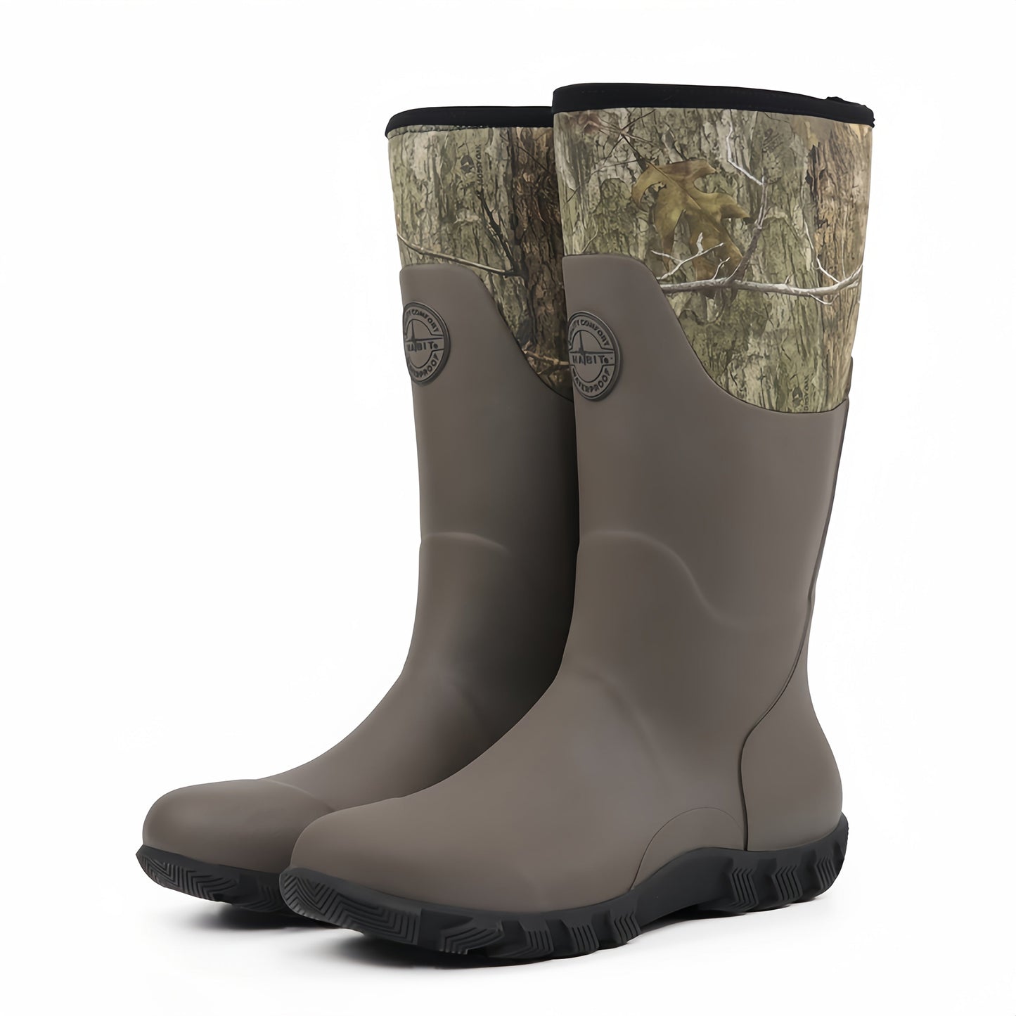 Men's Insulated Camouflage Hunting Boots 6mm Neoprene Waterproof Rubber Outdoor Fishing Hiking Boots – Durable Non-Slip Warm Winter Boots US 8-14