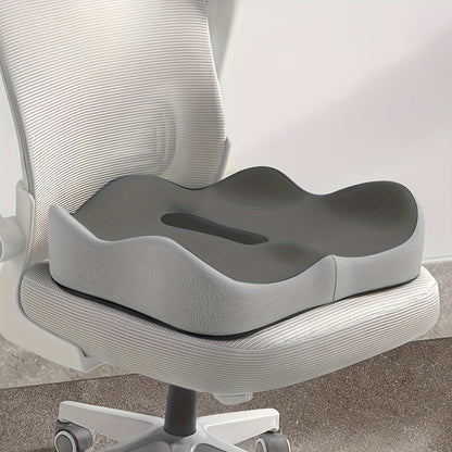 Ergonomic Memory Foam Seat Cushion for Office Chair, Wheelchair & Car Seat – Contoured Tailbone Relief, Soft Knit Cover, Non-Slip Base, Multiple Colors Available