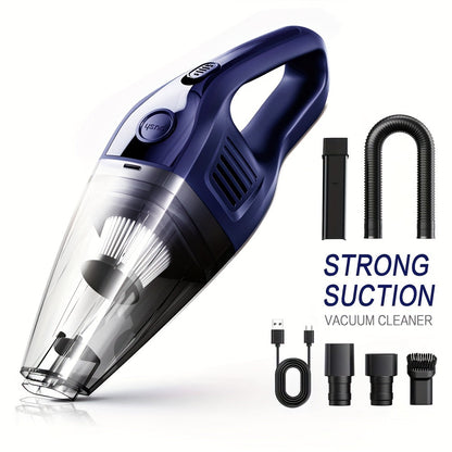 Cordless Handheld Vacuum Cleaner 5000Pa Strong Suction USB Rechargeable Portable Wireless Vacuum for Car Interior, Home, Office & Pet Hair – 40dB Low Noise, 2000mAh Battery, One-Click Dust Empty