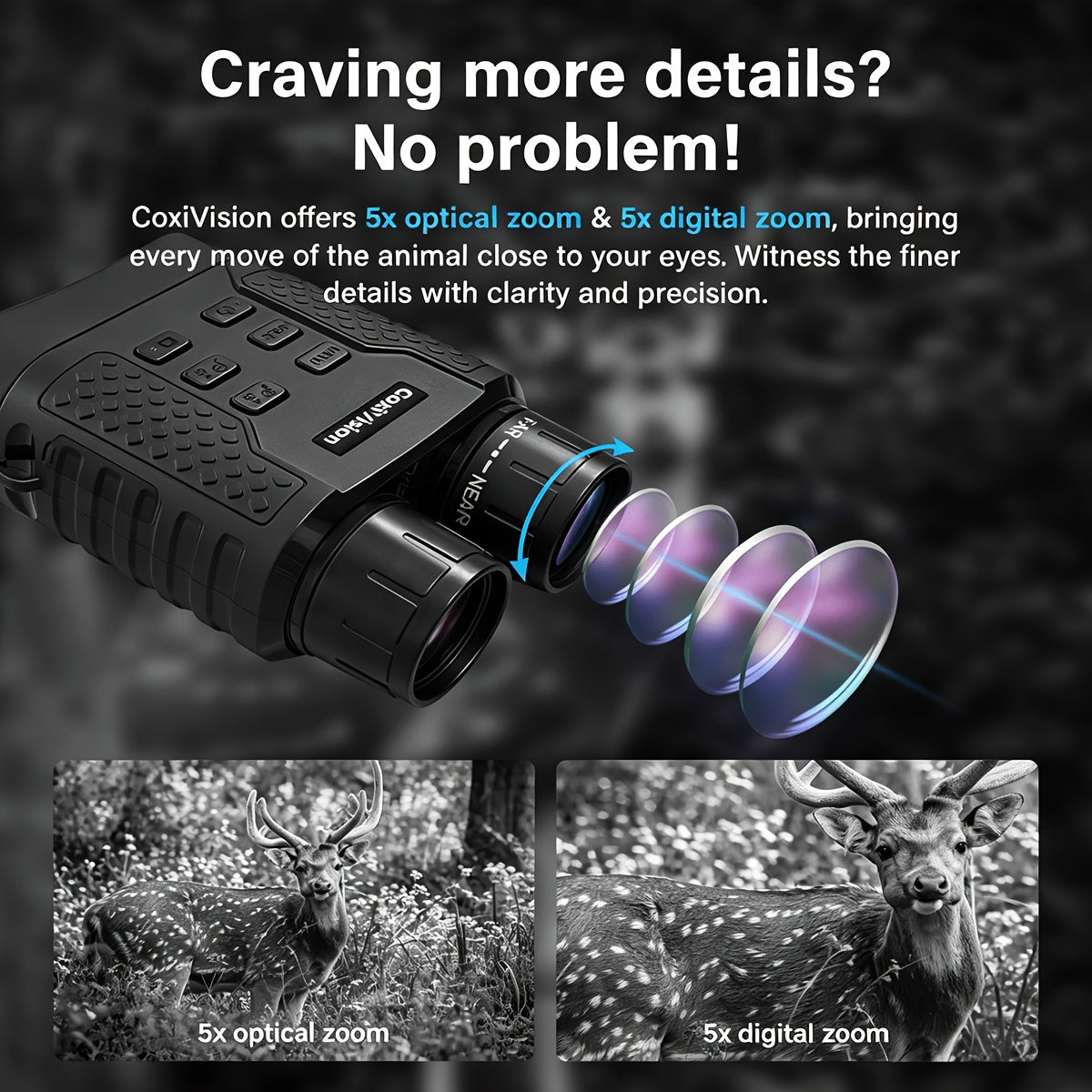 4K Night Vision Goggles for Adults 48MP Camera 3.1 Inch Screen 4400mAh Rechargeable Battery 7-Level IR Adjustment 100% Darkness View 4K Video 64GB Card for Hunting Security Camping 25mm 50mm