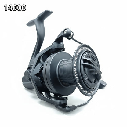 Heavy Duty Saltwater Spinning Reel 8000 10000 14000 Deep Sea Fishing Reel Metal Body High Line Capacity Ambidextrous Large Fish Ocean Surf Reel