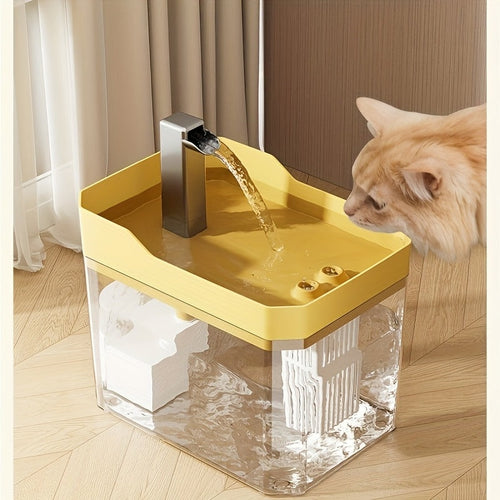 USB Rechargeable Pet Water Fountain 50.72 Oz – Ultra-Silent Automatic Circulating Water Dispenser for Cats & Dogs, No Batteries Required