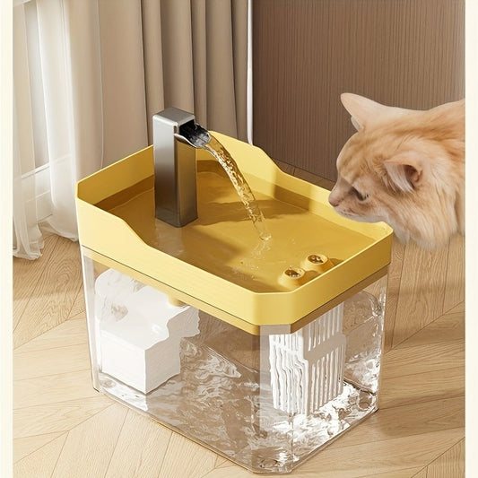 USB Rechargeable Pet Water Fountain 50.72 Oz – Ultra-Silent Automatic Circulating Water Dispenser for Cats & Dogs, No Batteries Required