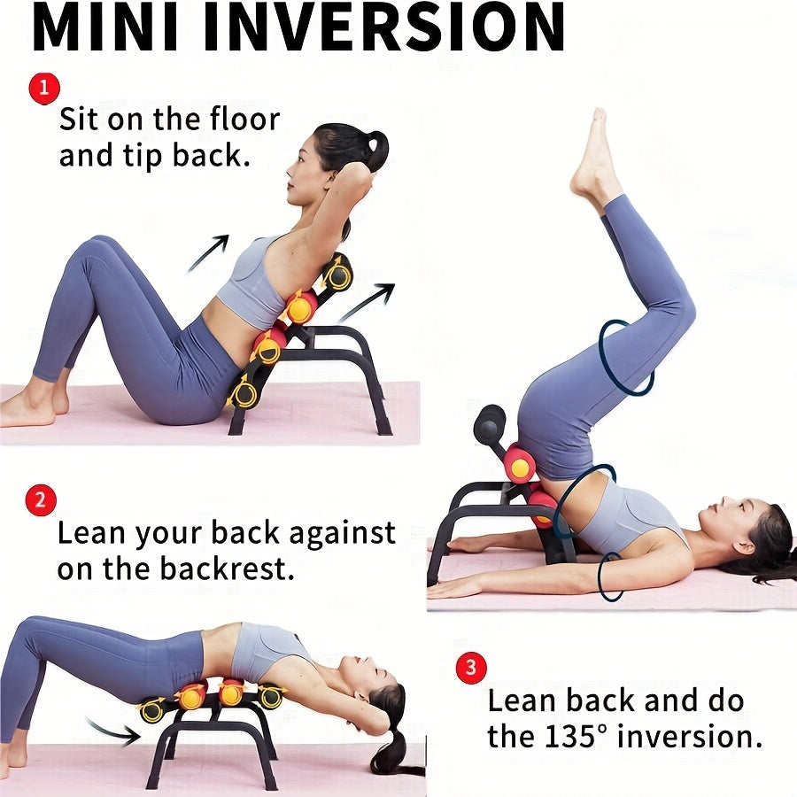 Mini Inversion Table Back Stretch Machine – Ab Trainer, Handstand Training, Yoga Fitness Equipment, Total Body Workout, Stretches Back & Neck, Home Gym Exercise Machine