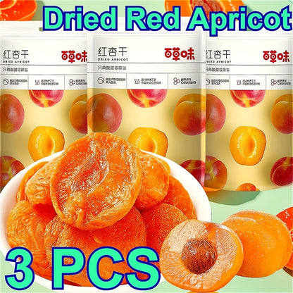 Dried Apricots Snack 3 Bags Pack Natural Tropical Dried Fruit Healthy Sweet Snack Ready-to-Eat Vegan Gluten-Free Gift