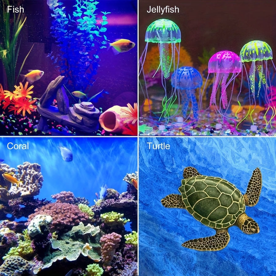 Submersible LED Aquarium Light Multicolor Underwater Fish Tank Light 7.5" to 35" - Multiple Sizes 9 to 66 LEDs for Freshwater Saltwater Aquarium Decoration