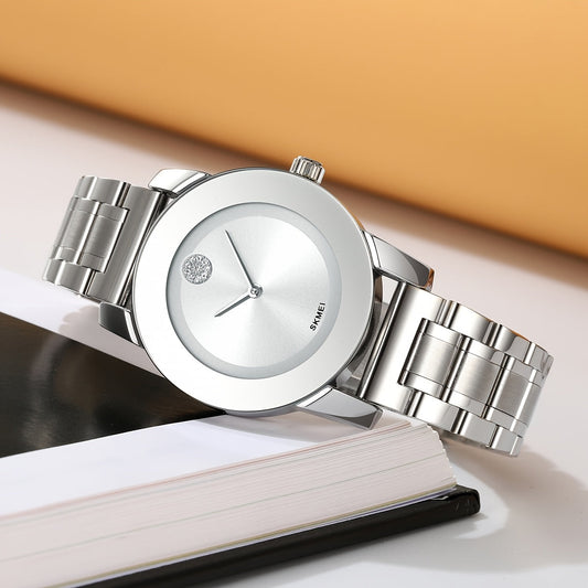 Women's Quartz Watch Round Dial Elegant Analog Wristwatch for Ladies – Party, Daily Wear & Birthday Gift, 6 Colors Available