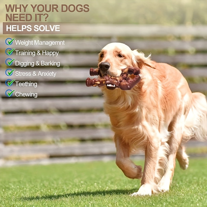 KYLINSURE Unbreakable Dog Chew Toy for Medium Large Dogs – Beef Flavor Durable Rubber Chew Stick for Aggressive Chewers, Teething & Dental Health