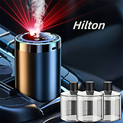 Smart Car Air Freshener with Aromatherapy & Starry Sky Light Display – Portable USB Car Humidifier, Dynamic LED Mood Light, Cologne & Perfume Bundle, Universal Fit, Car Gift & Holiday Gift for Men Women