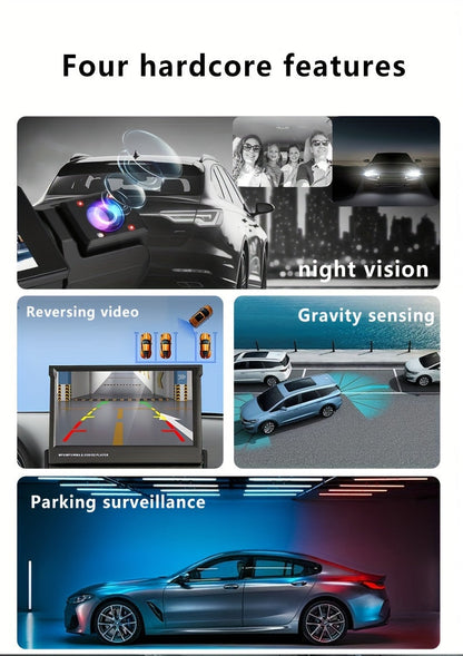 WiFi Dash Camera 2/3 Lens 170° Wide Angle Night Vision Loop Recording G-Sensor 2.0" IPS Screen with 32GB Memory Card - Front Rear Car Camera