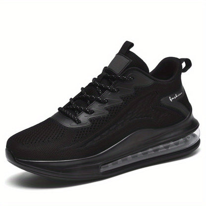 Men's Air Cushion Running Sneakers Lightweight Lace-Up Anti-Slip Shock-Absorbing Breathable Athletic Shoes for Walking Fitness Tennis Travel Sizes US 6.5-13.5 Black Blue White Yellow Red