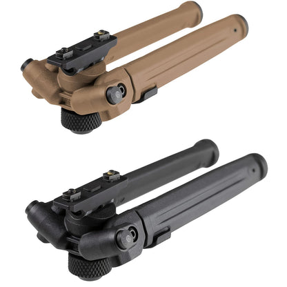 MAG M-LOK Bipod – Lightweight Aluminum Alloy Foldable Bipod for Hunting & Shooting, Quick-Release Folding, Non-Slip Rubber Feet, Black & Flat Dark Earth, Compatible with M4 AR15 M-LOK Handguards